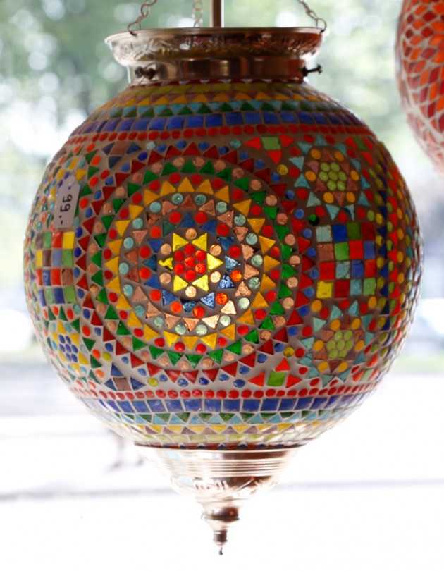 Onze onderneming Koe dwaas Oosterse Hanglamp bol met kleurrijk mozaiek 25 cm doorsnede - kopen in de  shop