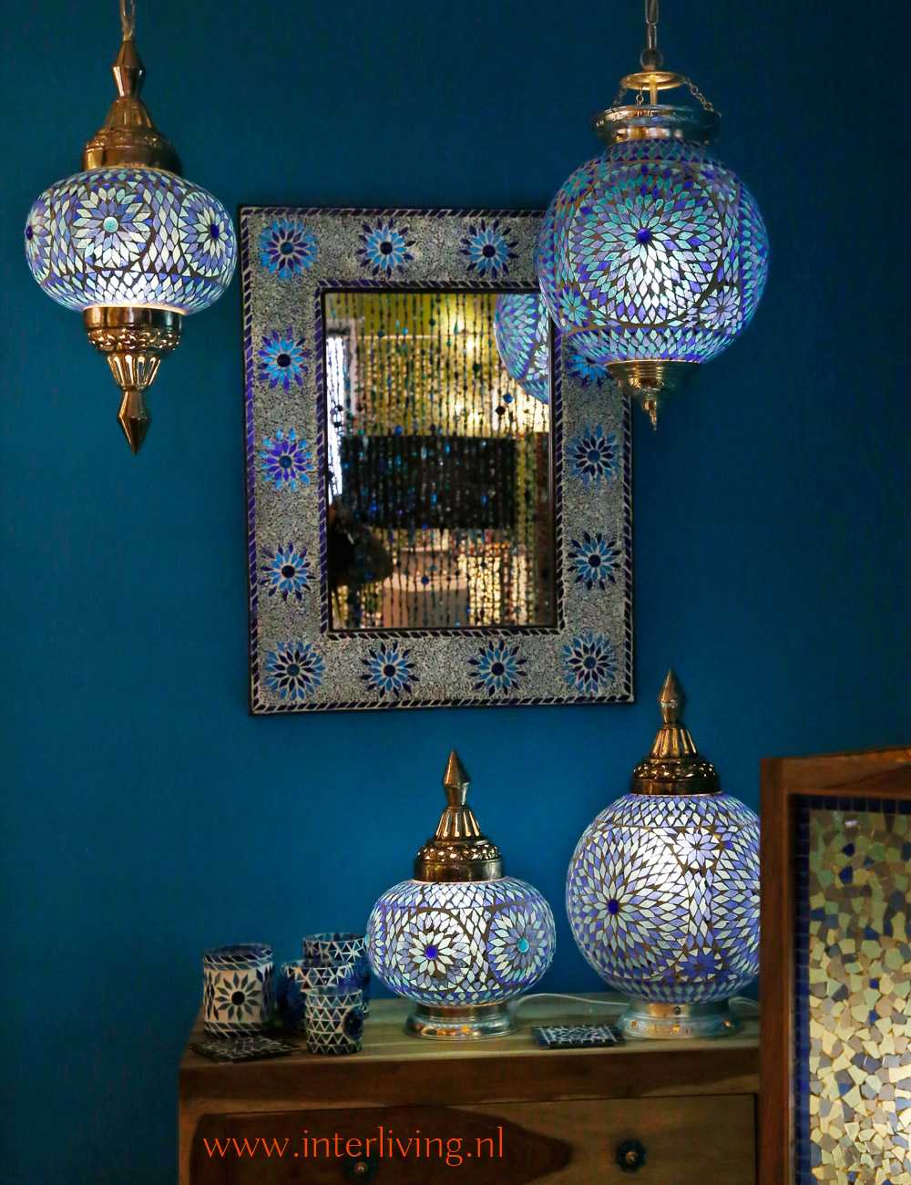 krijgen Kerstmis schending Mozaïek lampen, 1001 sfeerverlichting, Turks - Marokkaans design India