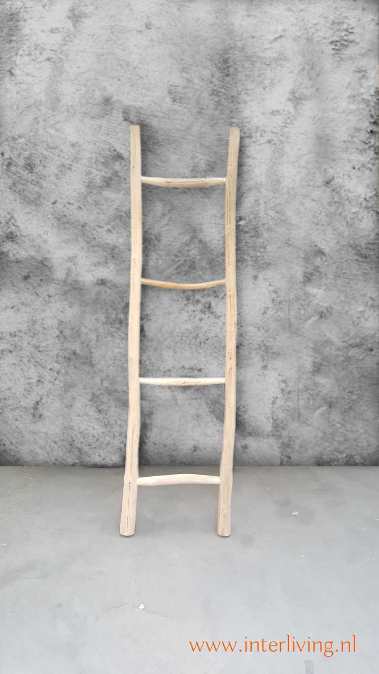 decoratieve naturel houten ladder van acacia voor je