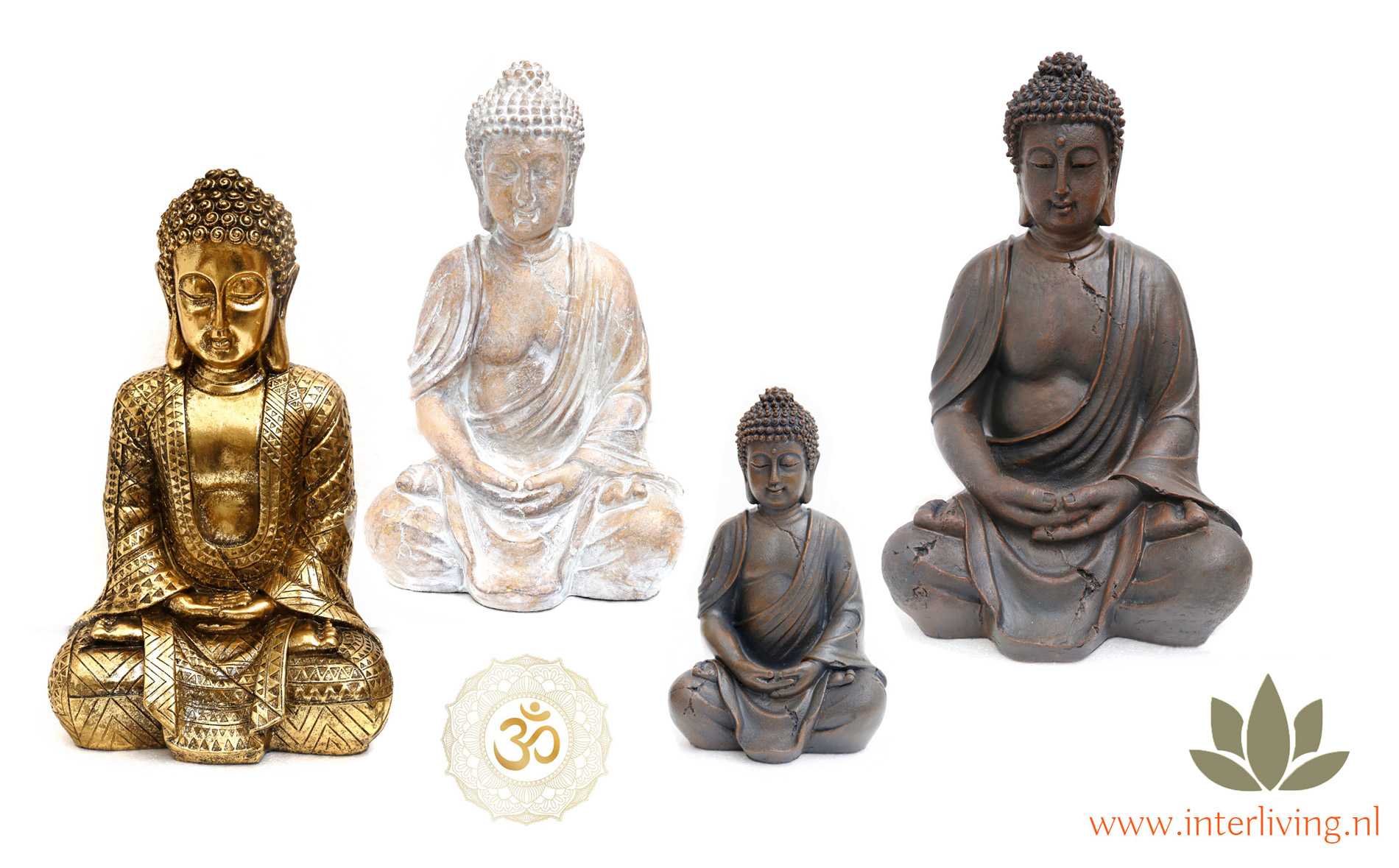 Onenigheid Bungalow transmissie Zittend Boeddha beeld in meditatie houding - sfeervol binnen of buiten