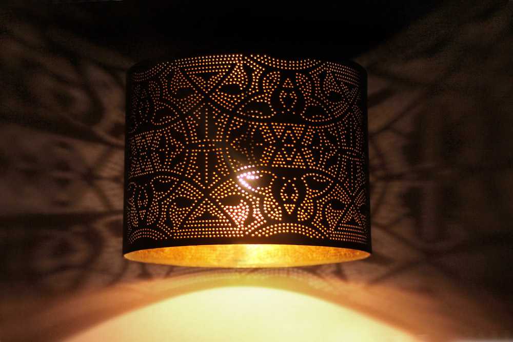 jaloezie interieur BES Filigrain lampen open hanglampen matzwart - goud en zilver binnenkant